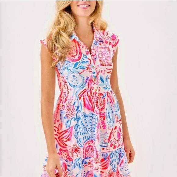 Lilly Pulitzer Dresses & Skirts - Lilly Pulitzer Arley Dress Resort White Sun Sea Sand